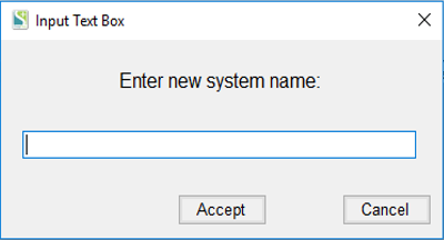 KV Enter new system name