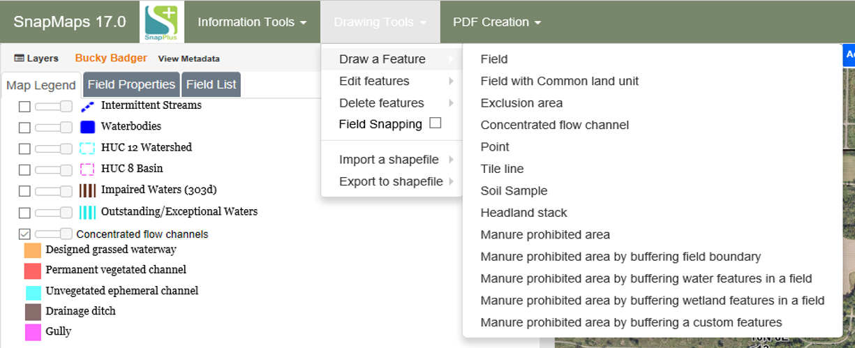 KV Draw a Feature Menu