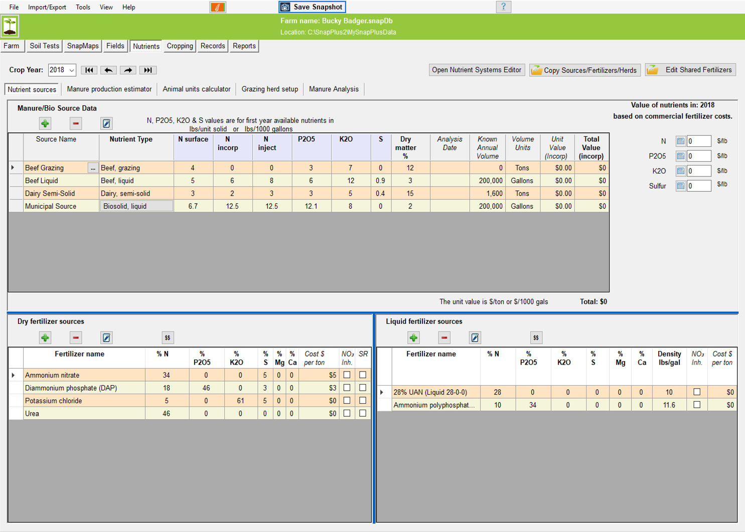 KV The Nutrient Screen