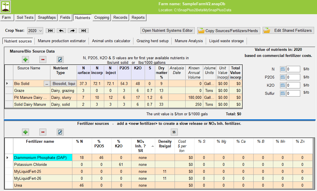 The Nutrient Screen 2019 (JWW)