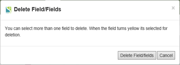 KV Delete Field-Fields Dialog Box --