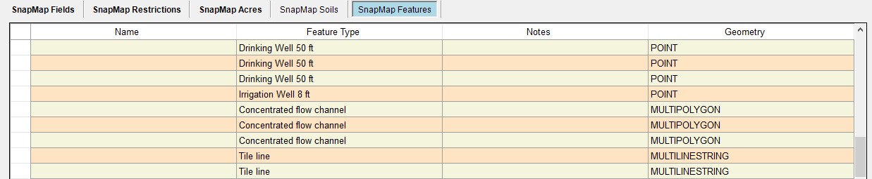 2019 SnapMap Features tab