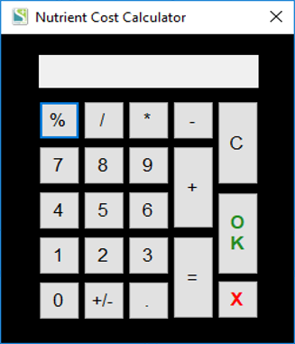 KV Nutrient Cost Calculator