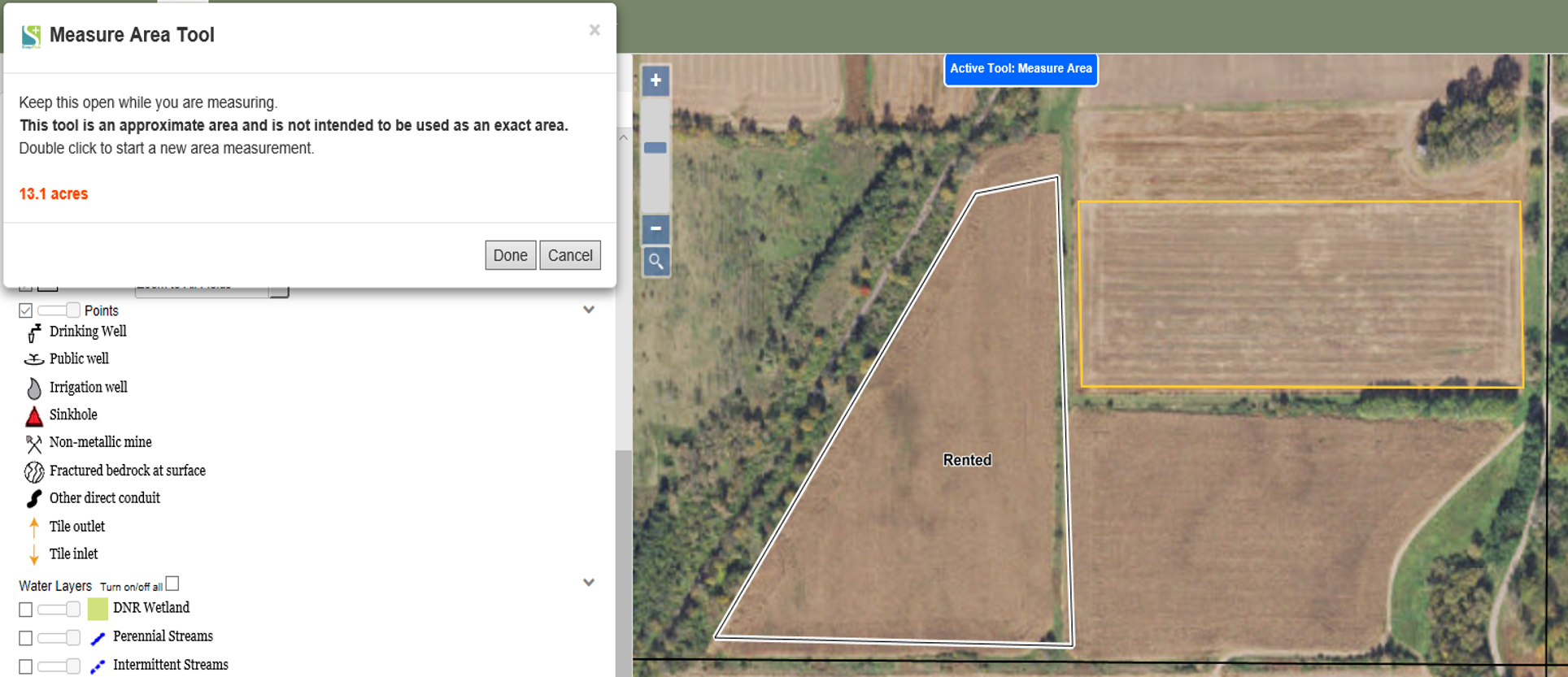 KV Measure Area Tool